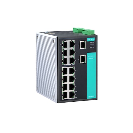 Moxa Managed Ethernet Switch W/ 16 10/100Baset(X)Ports, 0 To 60 DegreeC EDS-516A